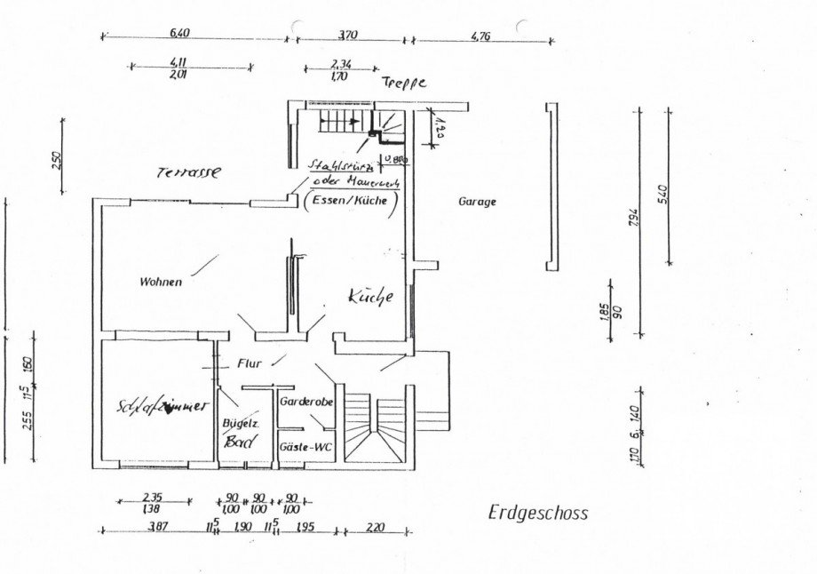 Grundriss EG Mehrfamilienhaus D�sseldorf / Hassels