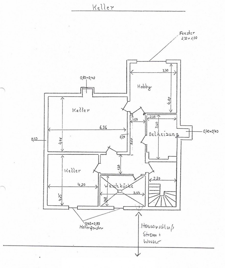 Grundriss KG Mehrfamilienhaus D�sseldorf / Hassels