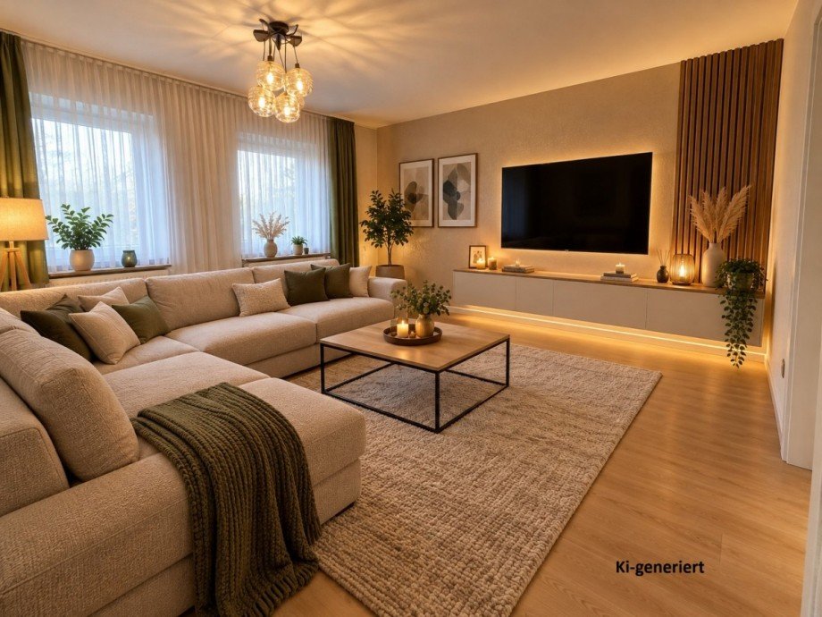 Wohnzimmer Visualisierung Etagenwohnung Solingen